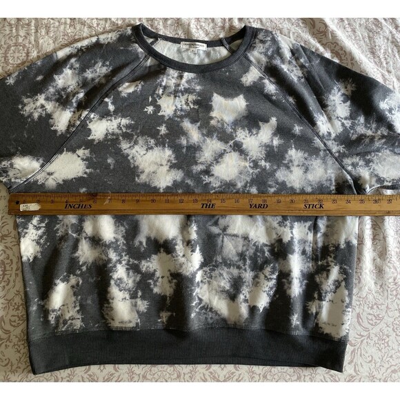 GRAYSON THREADS Sweatshirt Tie Dye 3/4 Sleeve Y2K  Relaxed Womens XL Gray White - Picture 5 of 9